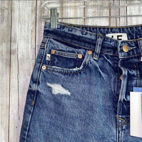 NWT Lovers + Friends Ryan High Rise Loose Straight Jeans Palm Canyon - Picture 7 of 12